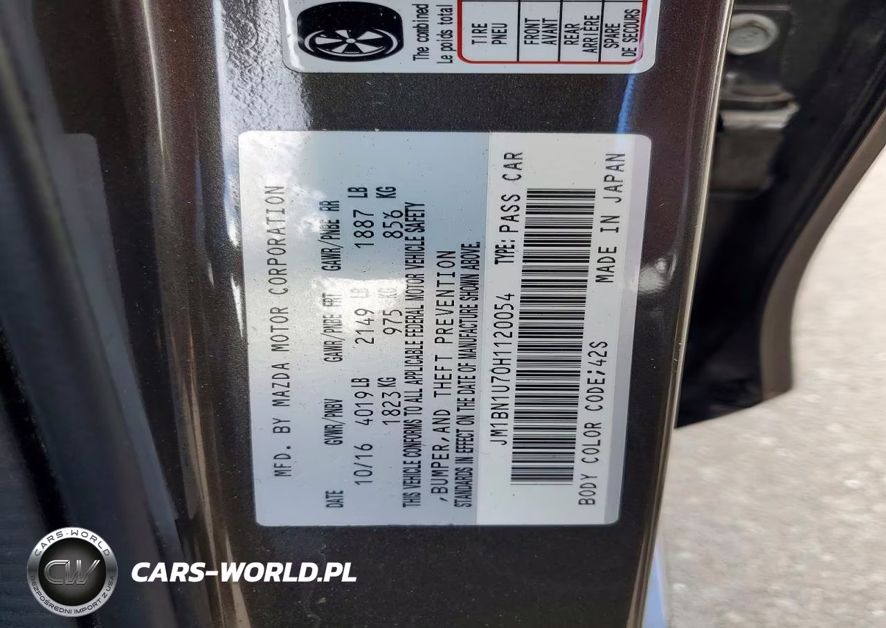 2017 Mazda 3 Sport VIN:JM1BN1U70H1120054 - 12