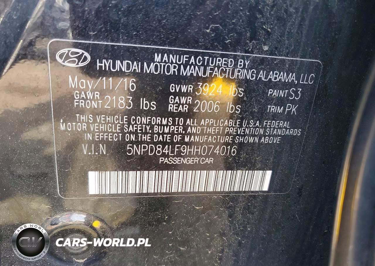2017 Hyundai Elantra Se VIN:5NPD84LF9HH074016 - 12