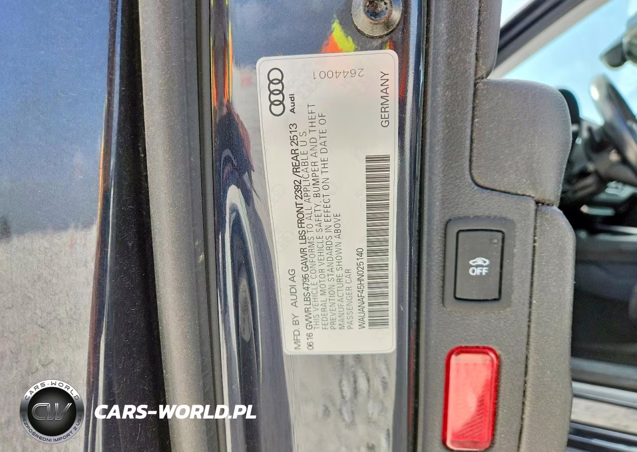 2017 Audi A4 Premium VIN:WAUANAF45HN025140 - 12