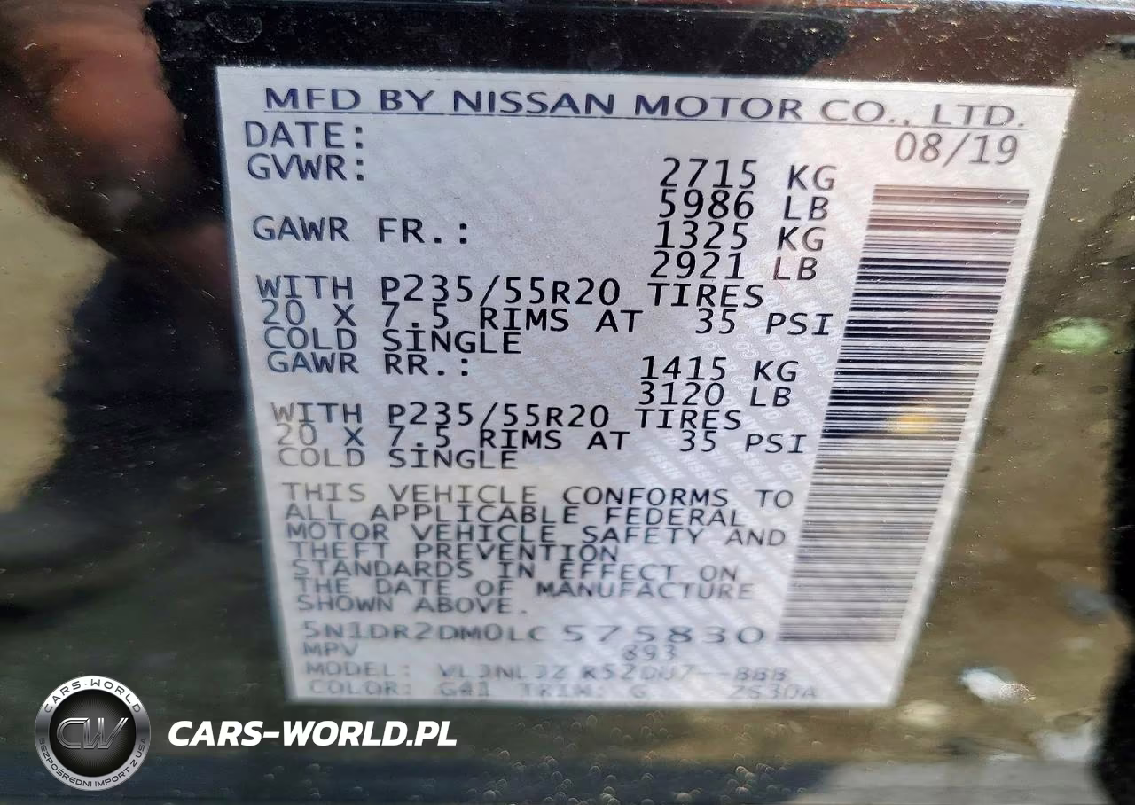 2020 Nissan Pathfinder Platinum VIN:5N1DR2DM0LC575830 - 14
