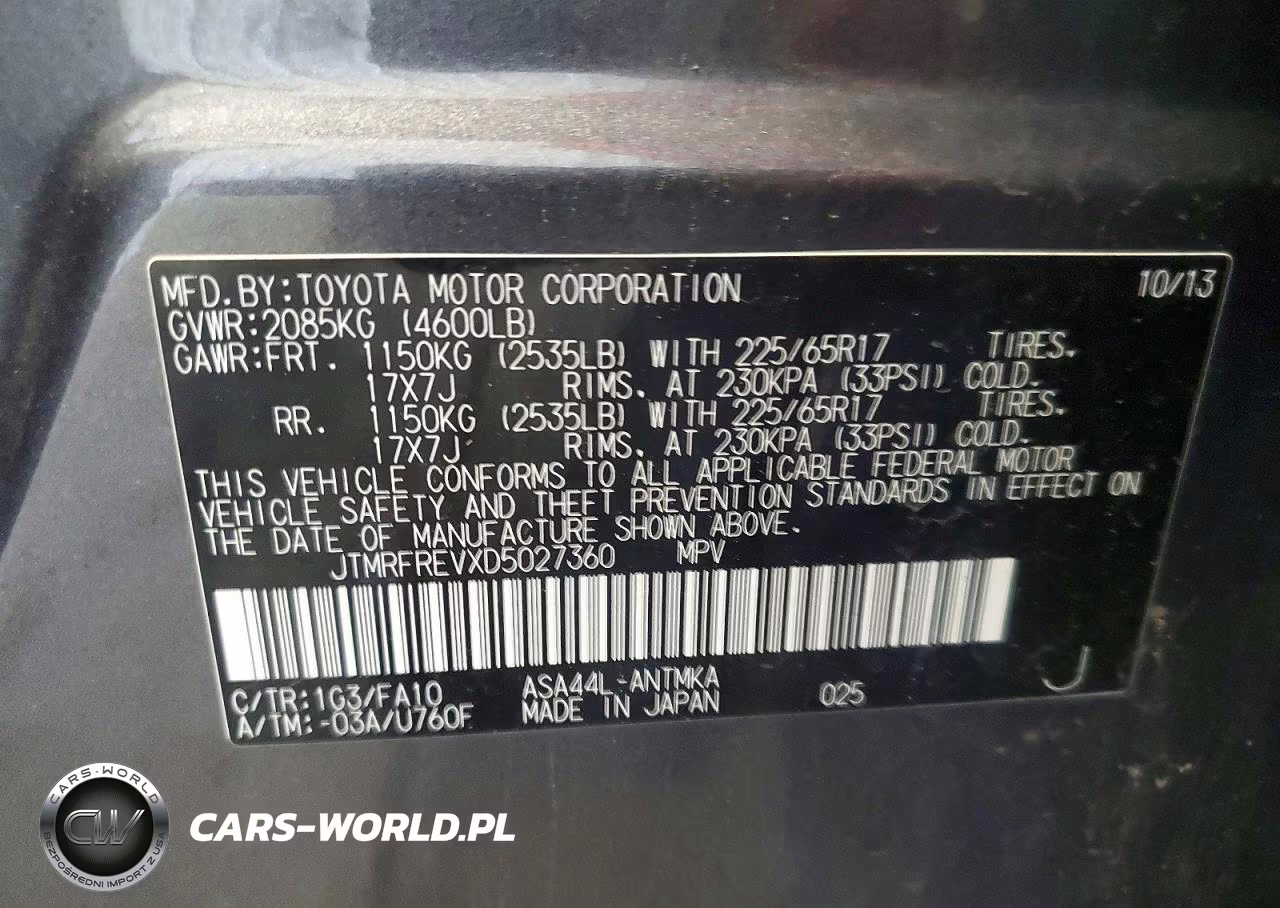 2013 Toyota Rav4 Xle VIN:JTMRFREVXD5027360 - 13