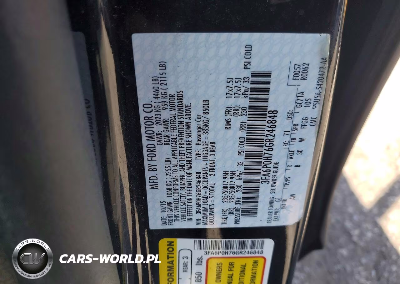 2016 Ford Fusion Se VIN:3FA6P0H76GR246848 - 12