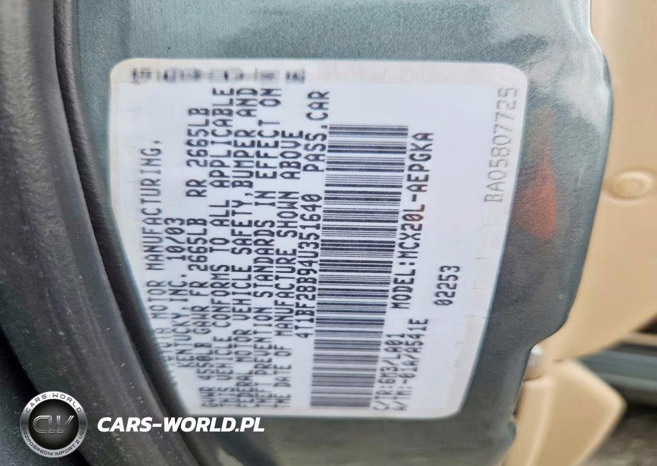2004 Toyota Avalon Xls VIN:4T1BF28B94U351640 - 12
