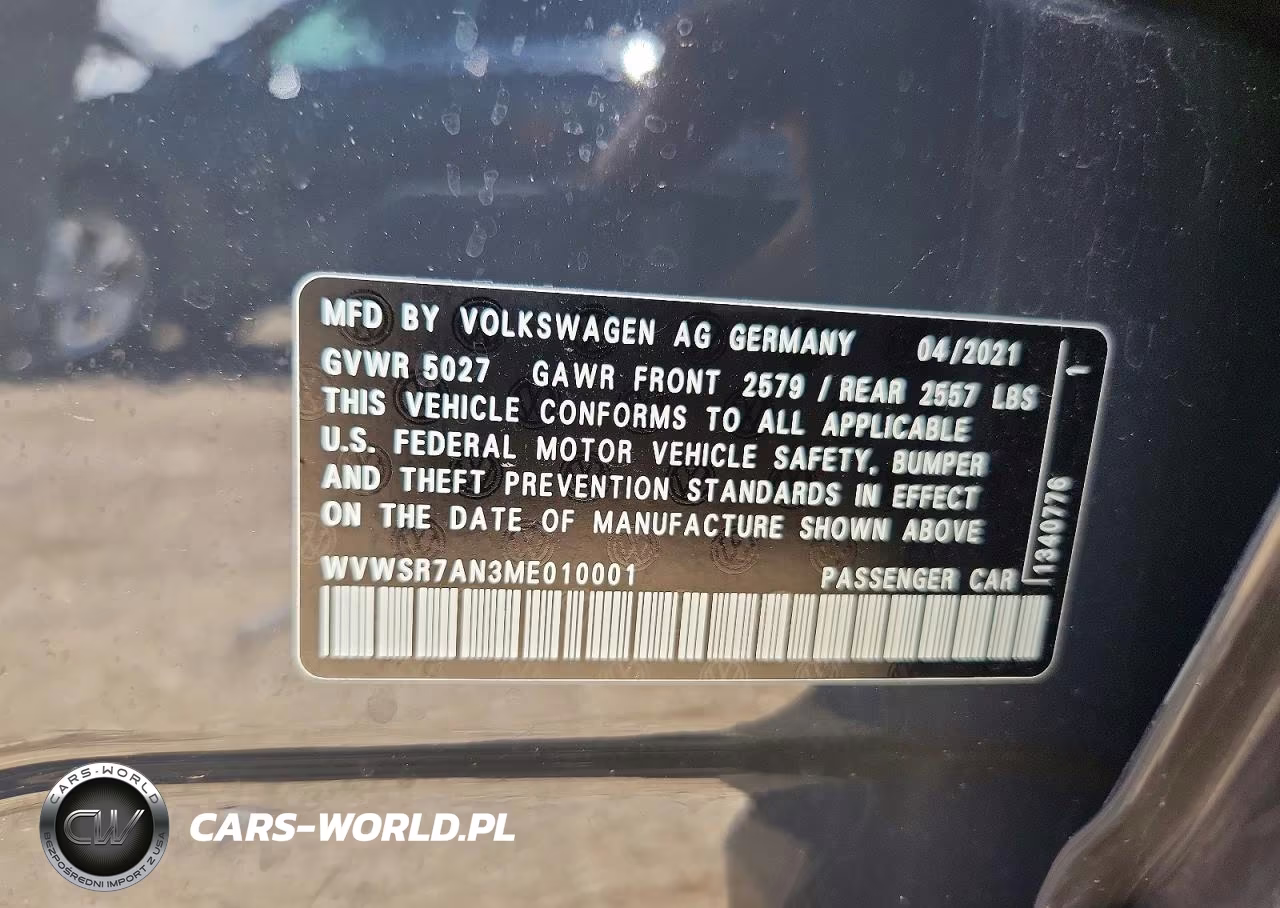 2021 Volkswagen Arteon Sel R-Line VIN:WVWSR7AN3ME010001 - 12