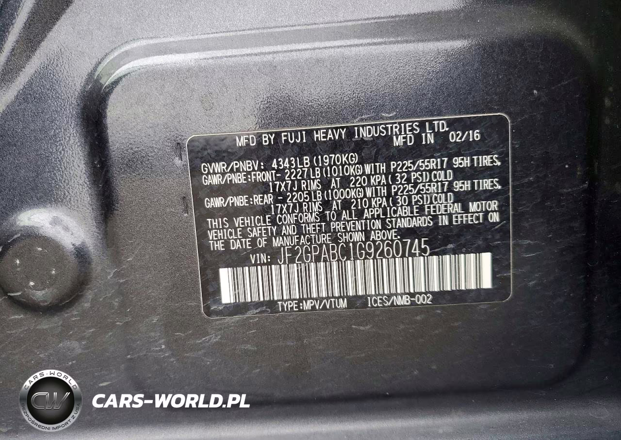 2016 Subaru Crosstrek Premium VIN:JF2GPABC1G9260745 - 12