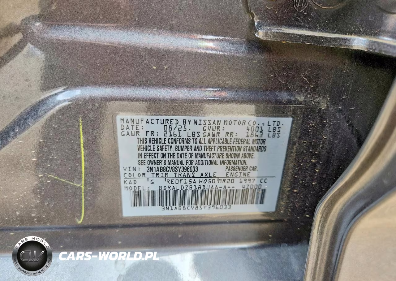2025 Nissan Sentra Sv VIN:3N1AB8CV8SY396033 - 13