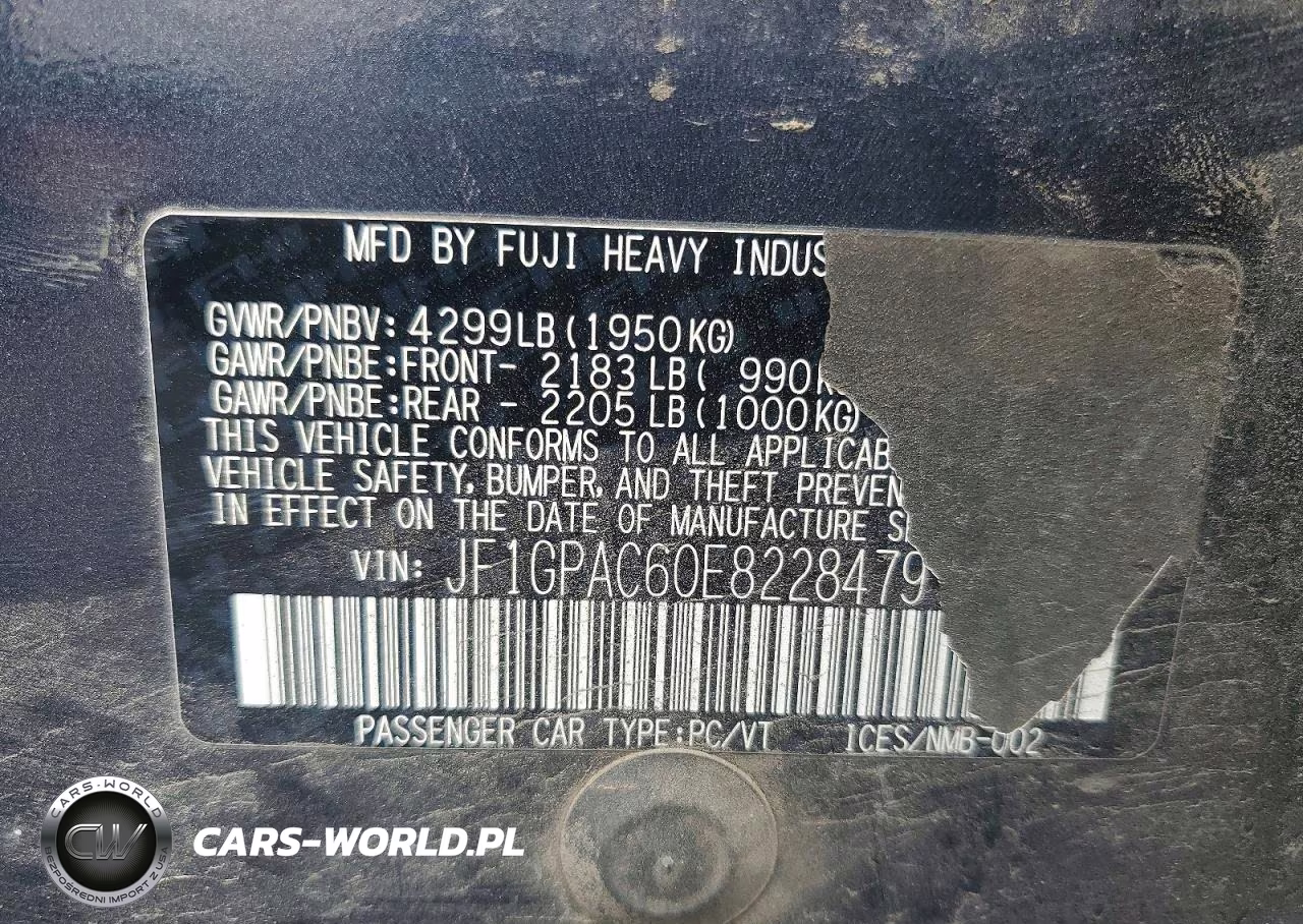 2014 Subaru Impreza Premium VIN:JF1GPAC60E8228479 - 13
