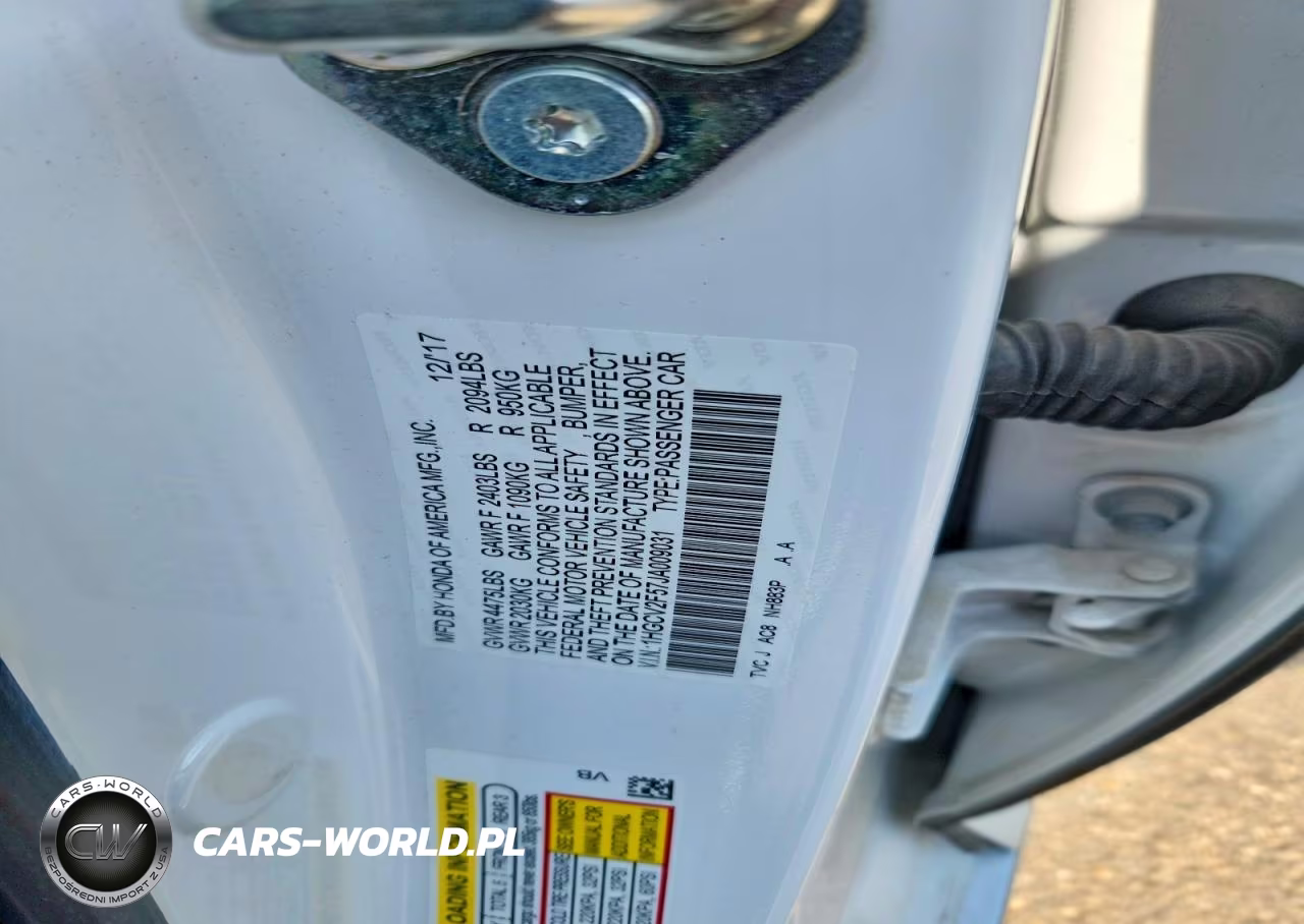 2018 Honda Accord Exl VIN:1HGCV2F57JA009031 - 12
