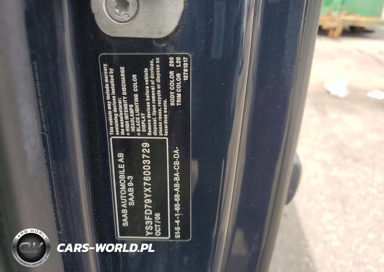 2007 Saab 9-3 2.0T VIN:YS3FD79YX76003729 - 12