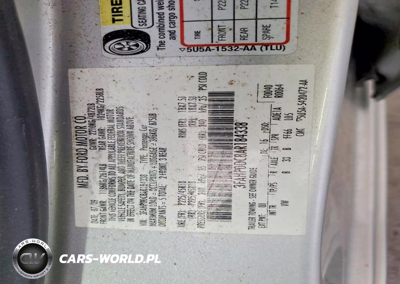 2010 Ford Fusion Sport VIN:3FAHP0DC8AR184338 - 12