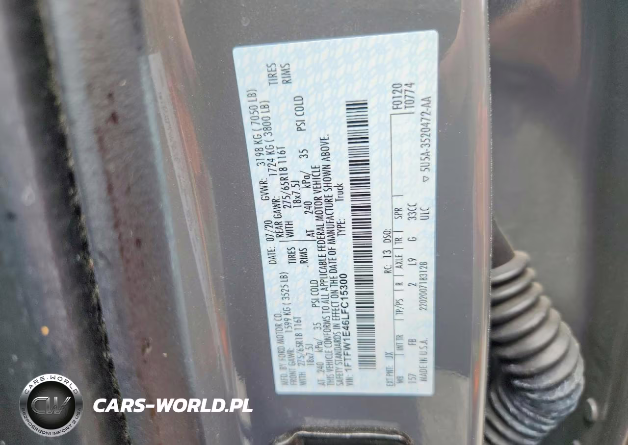 2020 Ford F150 Supercrew VIN:1FTFW1E46LFC15300 - 12