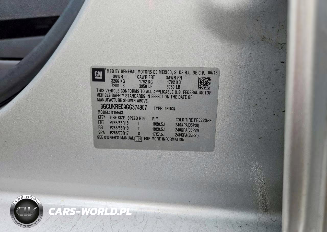 2016 Chevrolet Silverado K1500 Lt VIN:3GCUKREC9GG374907 - 13