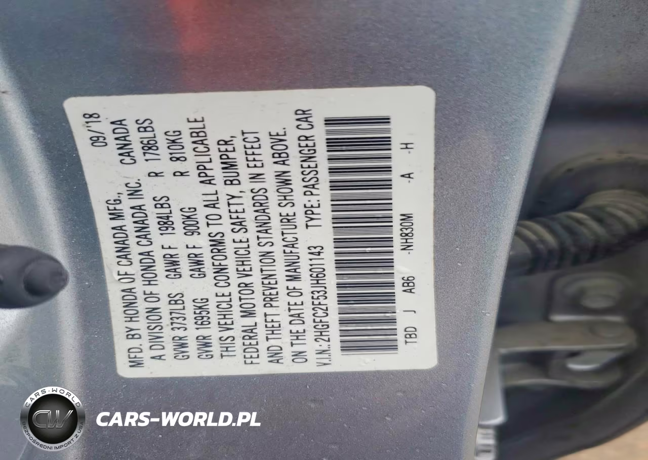 2018 Honda Civic Lx VIN:2HGFC2F53JH601143 - 12