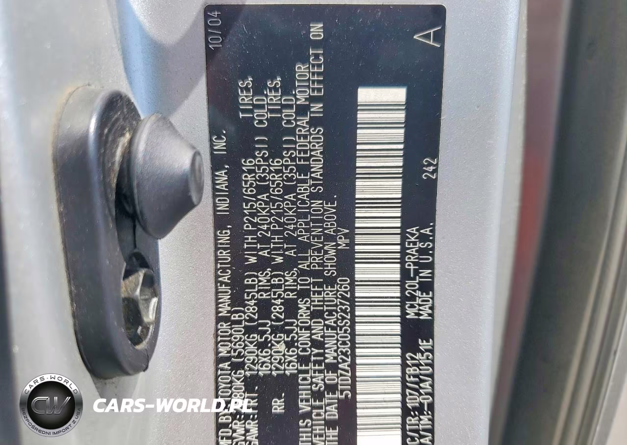 2005 Toyota Sienna VIN:5TDZA23C05S237260 - 13