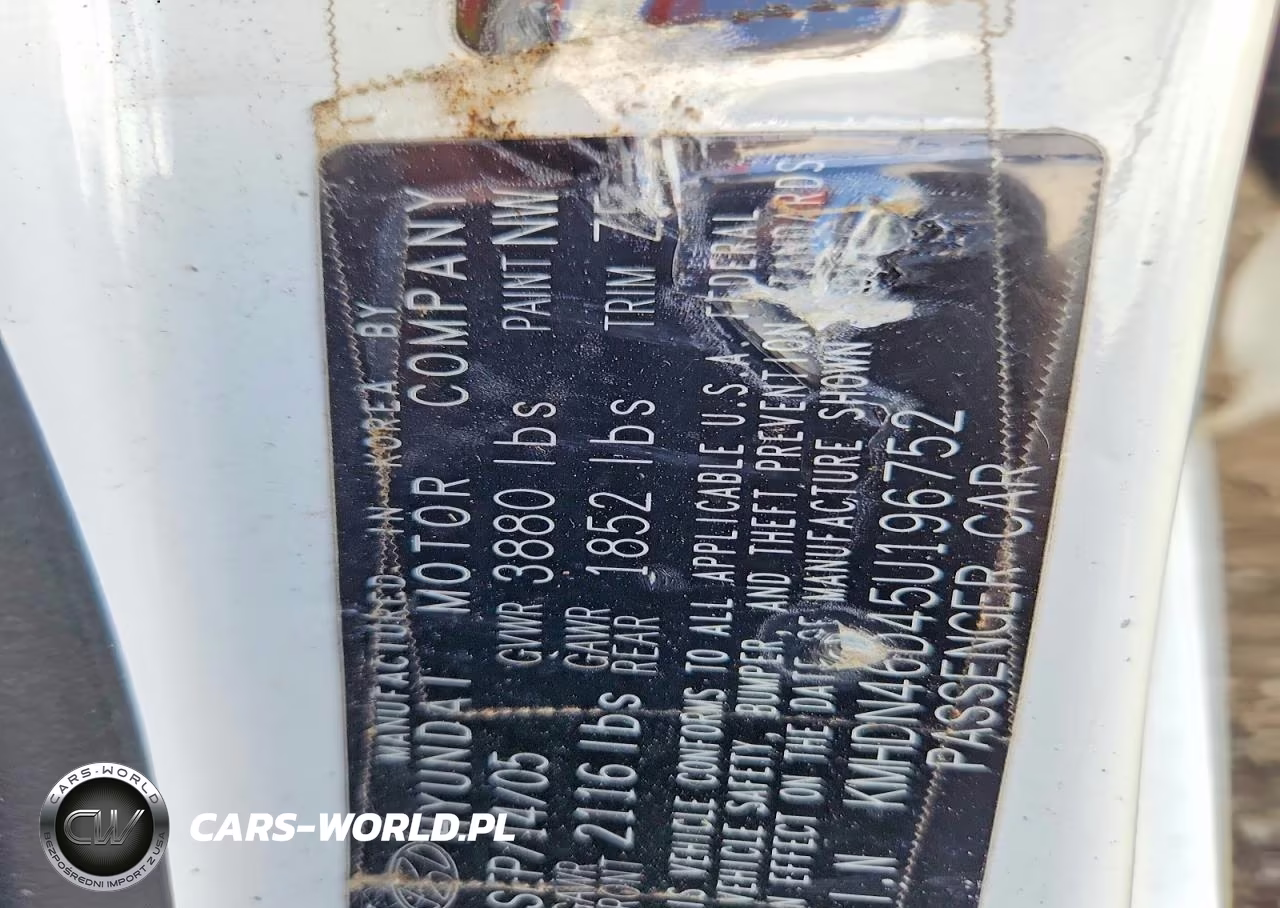 2005 Hyundai Elantra Gls VIN:KMHDN46D45U196752 - 12