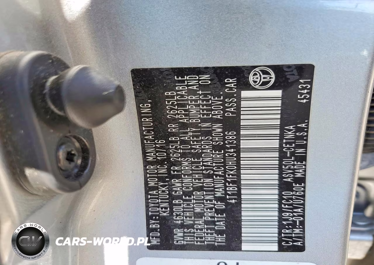 2017 Toyota Camry Le VIN:4T1BF1FK0HU341386 - 12