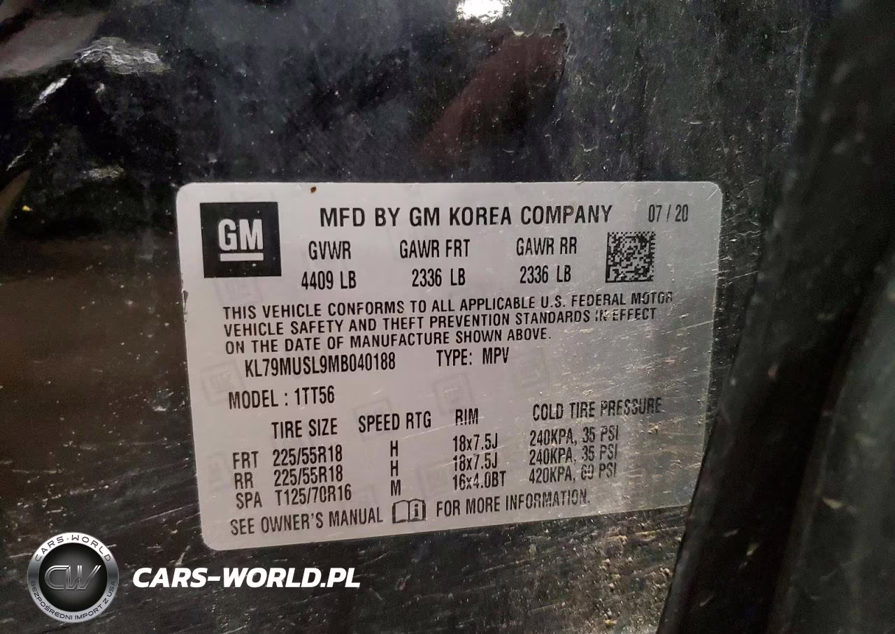 2021 Chevrolet Trailblazer Rs VIN:KL79MUSL9MB040188 - 13