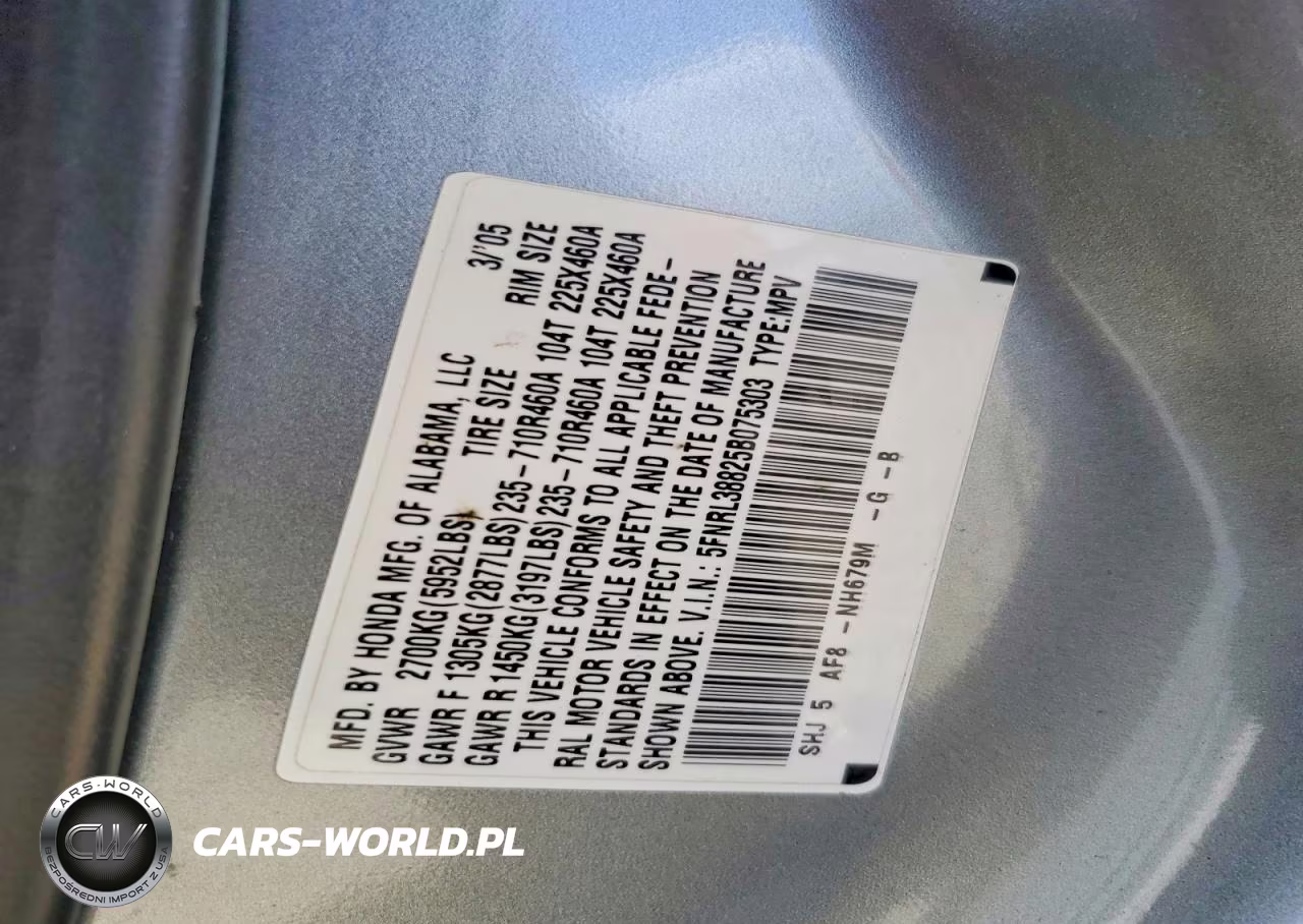 2005 Honda Odyssey Touring VIN:5FNRL38825B075303 - 13