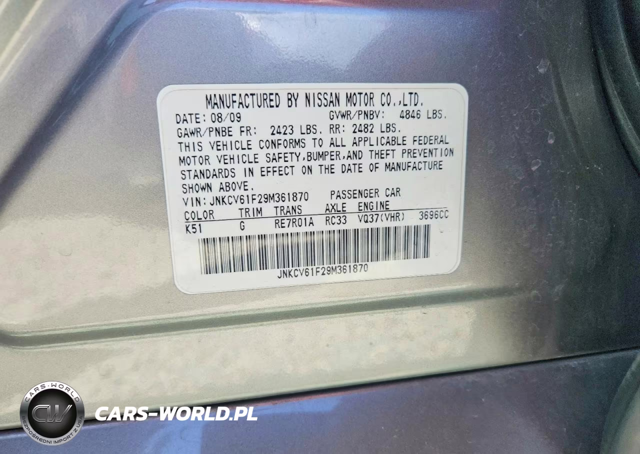 2009 Infiniti G37 Sedan X VIN:JNKCV61F29M361870 - 12