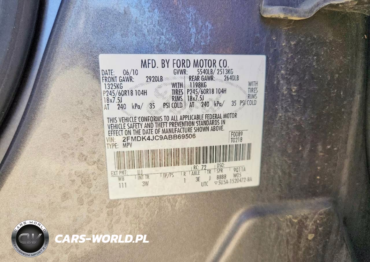 2010 Ford Edge Sel VIN:2FMDK4JC9ABB69506 - 13