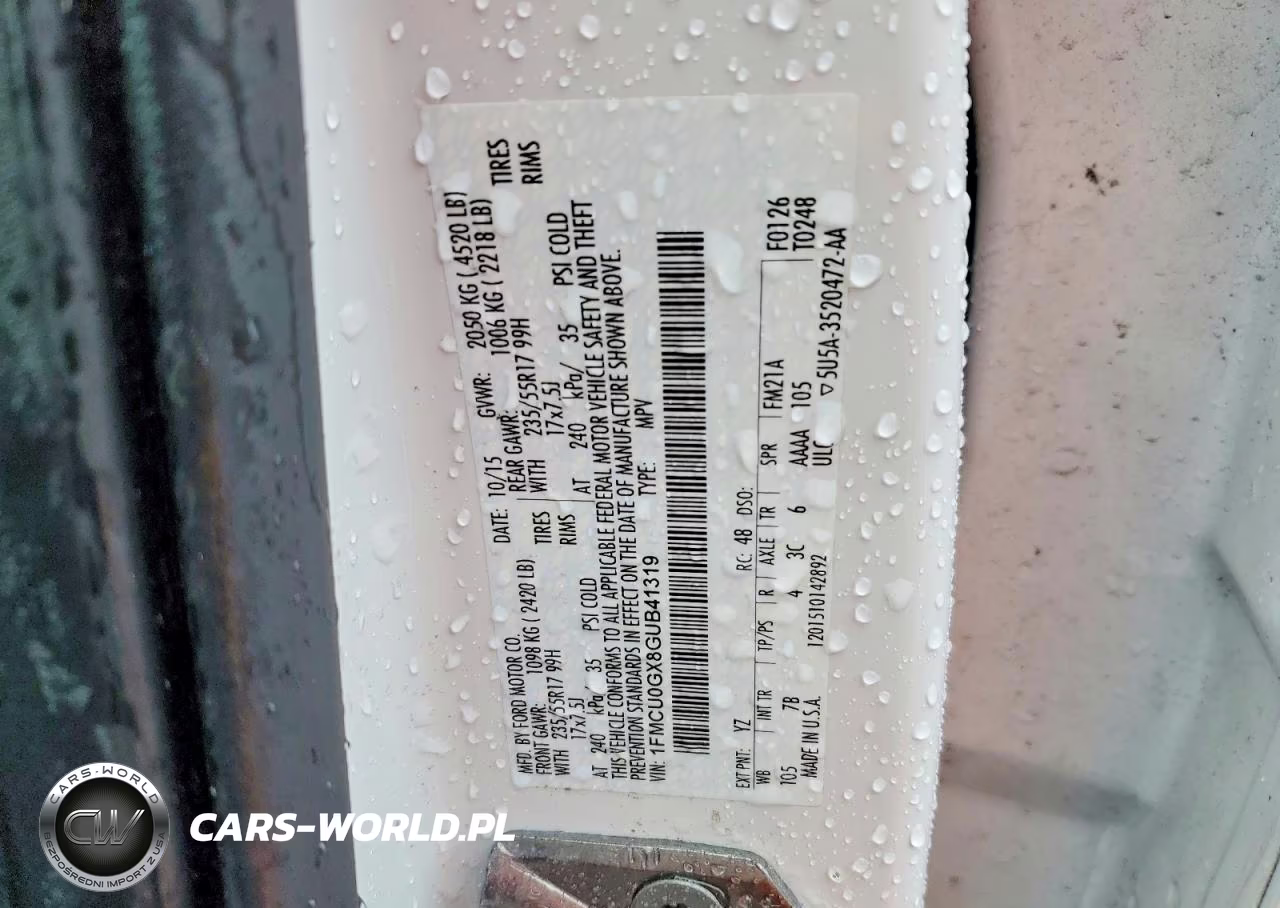 2016 Ford Escape VIN:1FMCU0GX8GUB41319 - 12