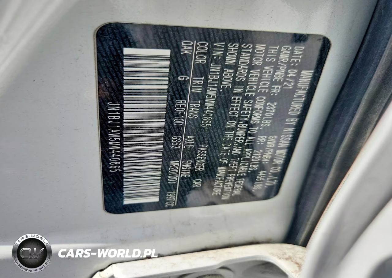 2021 Nissan Rogue Sport S VIN:JN1BJ1AW5MW440865 - 12