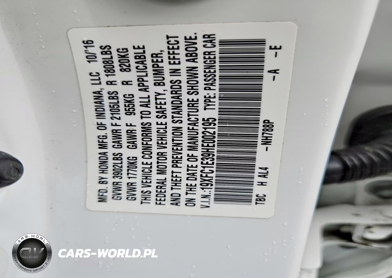 2017 Honda Civic Ex VIN:19XFC1E39HE002195 - 12