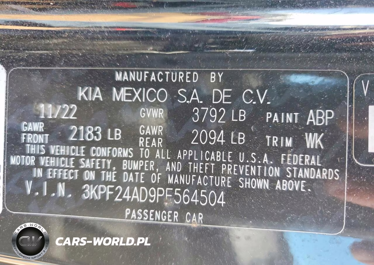 2023 Kia Forte Lxs VIN:3KPF24AD9PE564504 - 12
