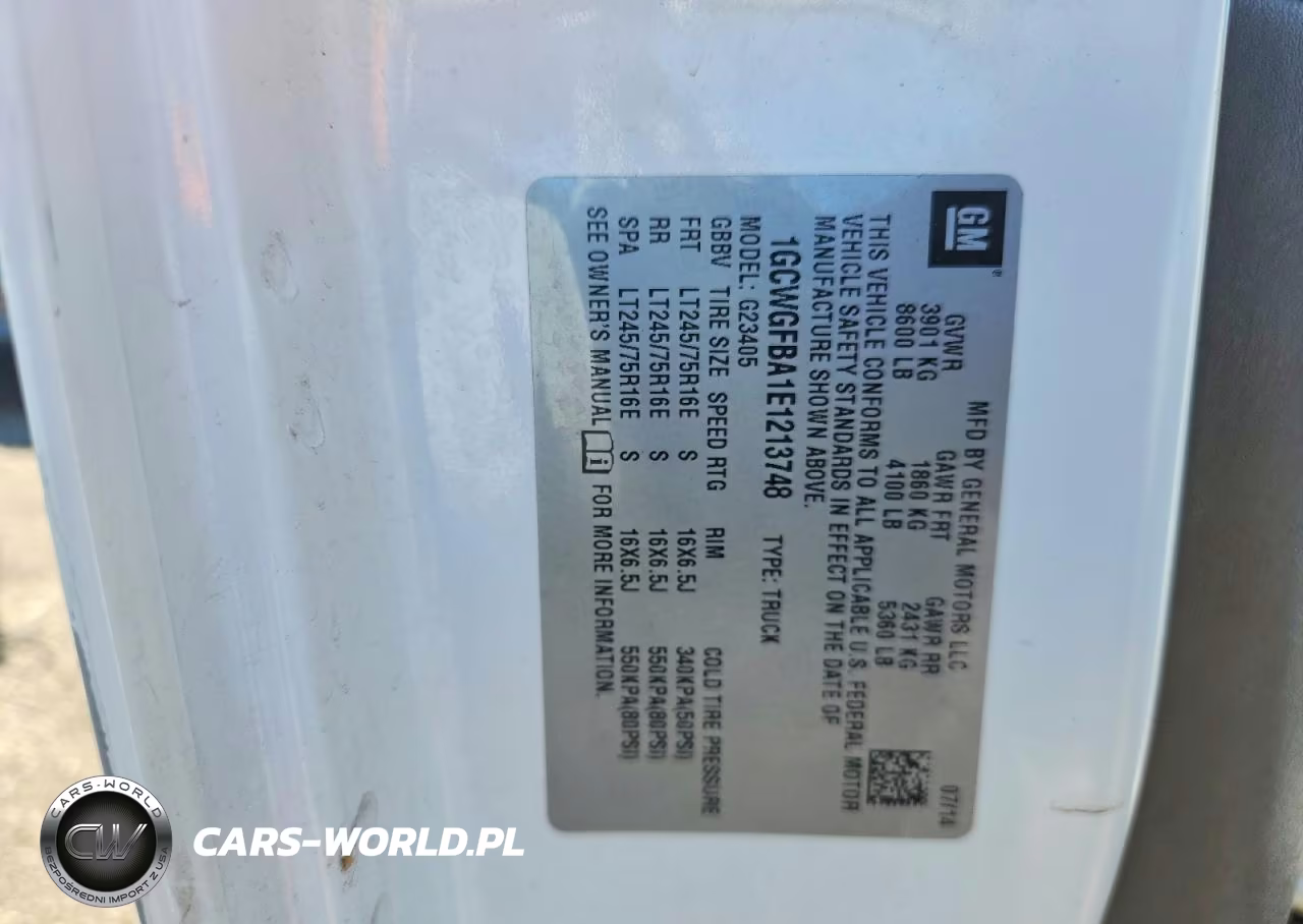 2014 Chevrolet Express G2500 VIN:1GCWGFBA1E1213748 - 13