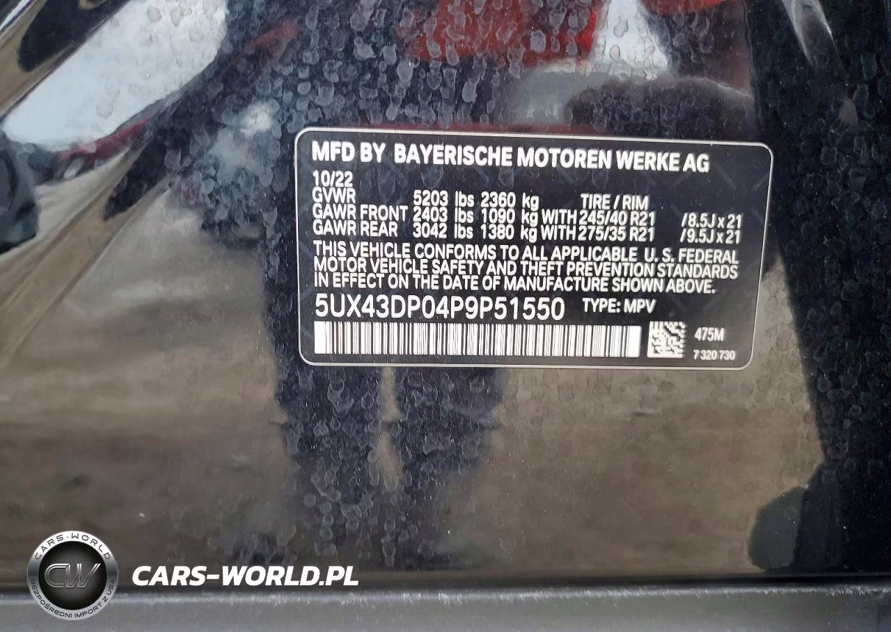 2023 BMW X3 Sdrive30I VIN:5UX43DP04P9P51550 - 13