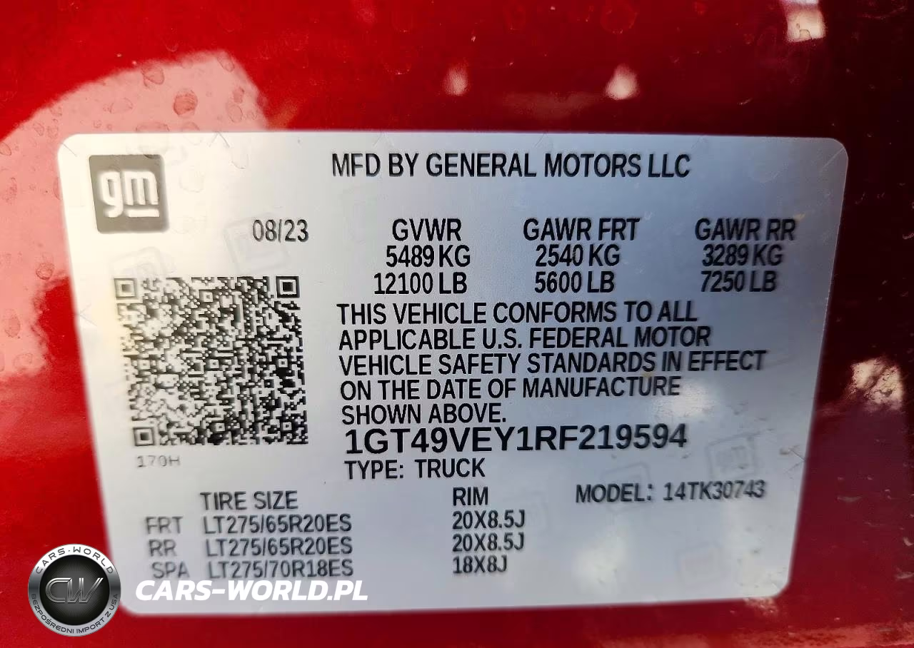 2024 GMC Sierra K3500 At4 VIN:1GT49VEY1RF219594 - 13