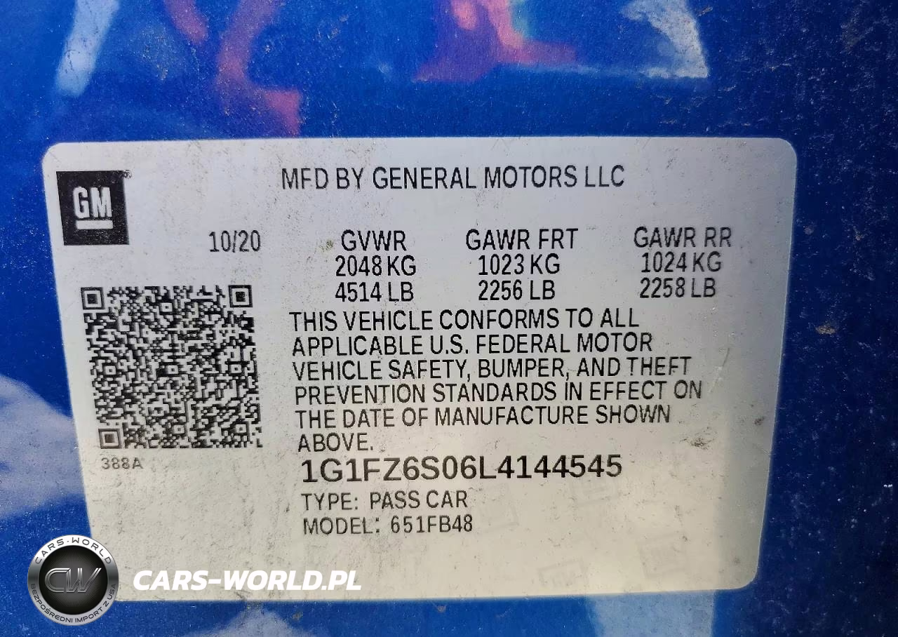 2020 Chevrolet Bolt Ev Premier VIN:1G1FZ6S06L4144545 - 14