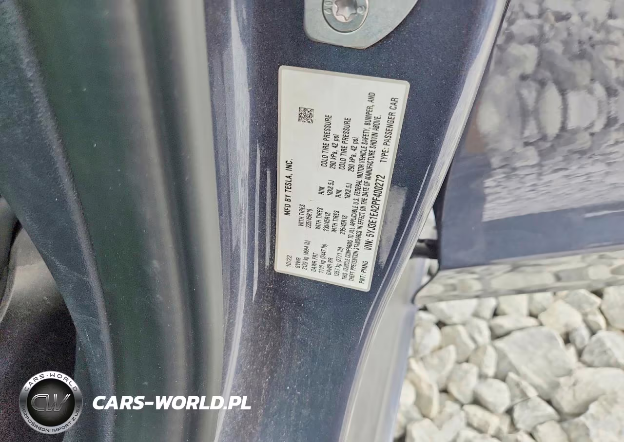 2023 Tesla Model 3 VIN:5YJ3E1EA2PF400272 - 12