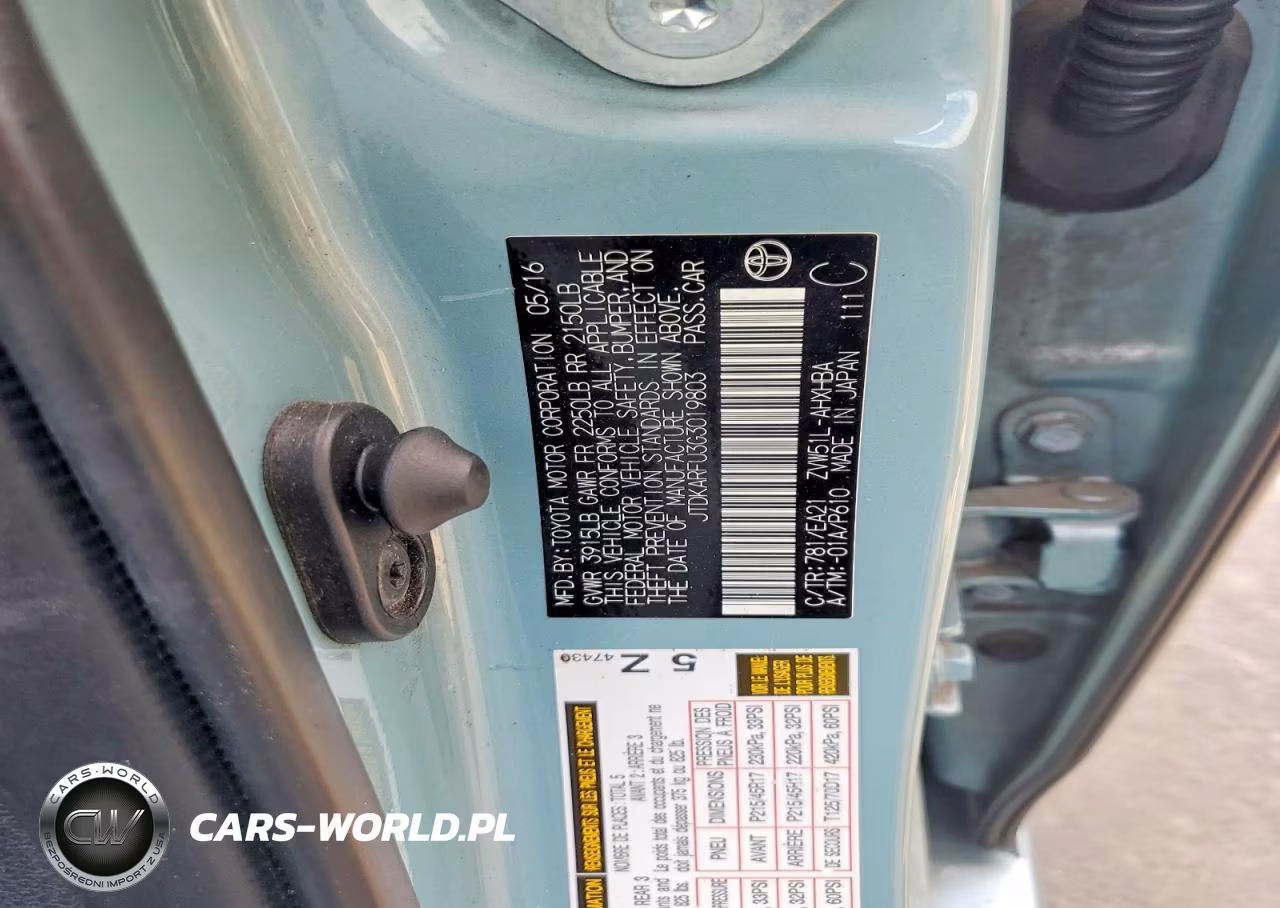 2016 Toyota Prius Three Touring VIN:JTDKARFU3G3019803 - 12