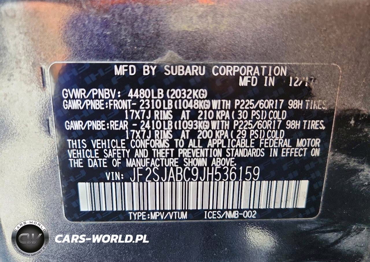 2018 Subaru Forester 2.5I VIN:JF2SJABC9JH536159 - 13