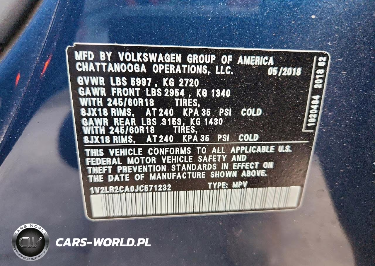 2018 VOLKSWAGEN ATLAS SE VIN:1V2LR2CA0JC571232 - 13