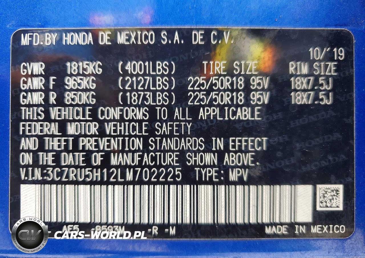 2020 Honda Hr-V Sport VIN:3CZRU5H12LM702225 - 14