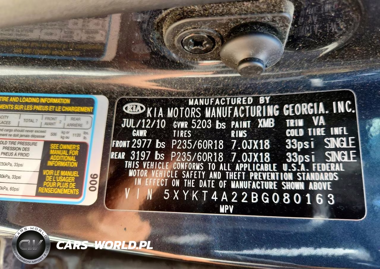 2011 Kia Sorento Lx VIN:5XYKT4A22BG080163 - 13