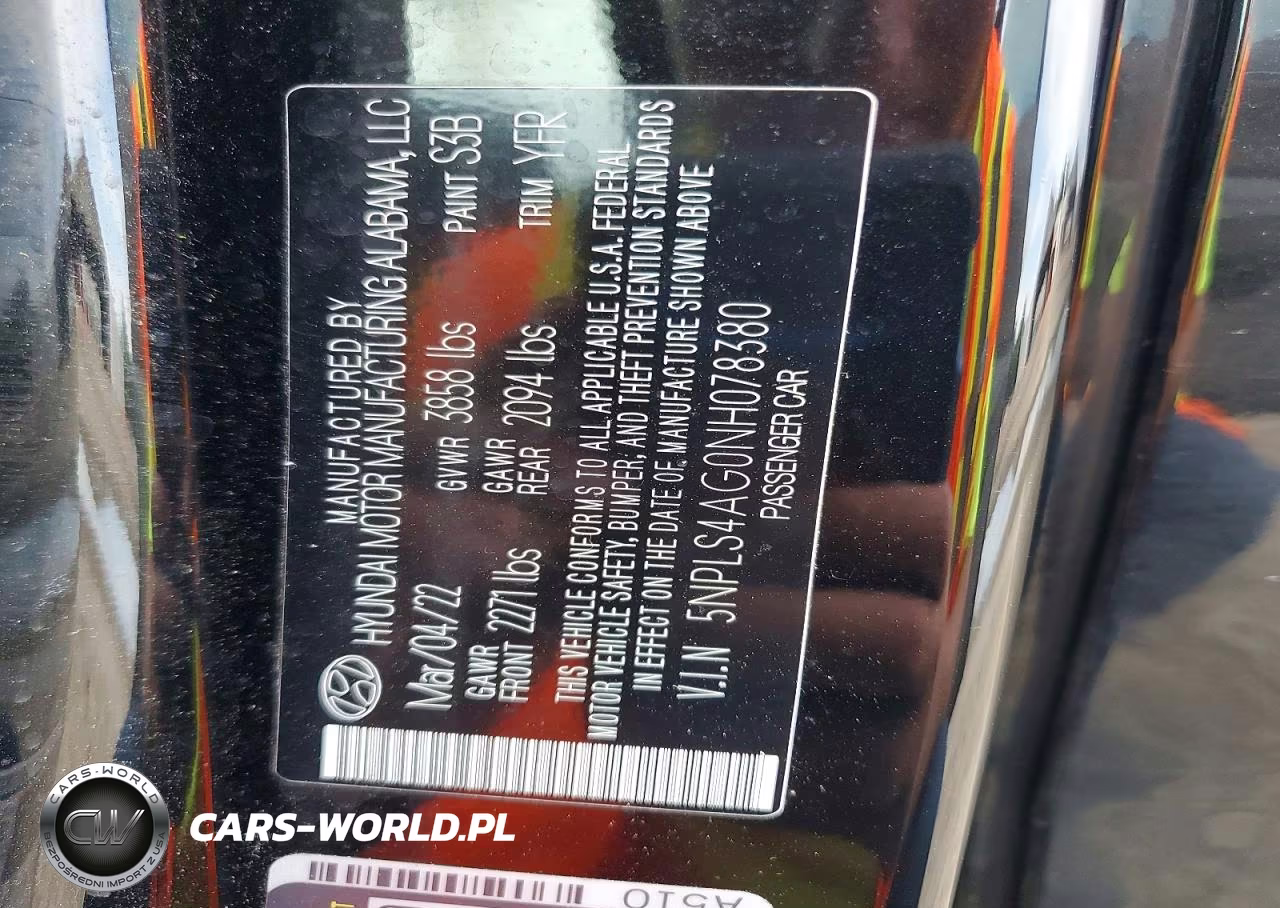 2022 Hyundai Elantra Sel VIN:5NPLS4AG0NH078380 - 12