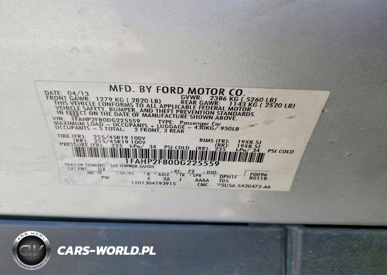 2013 Ford Taurus VIN:1FAHP2F80DG225559 - 13