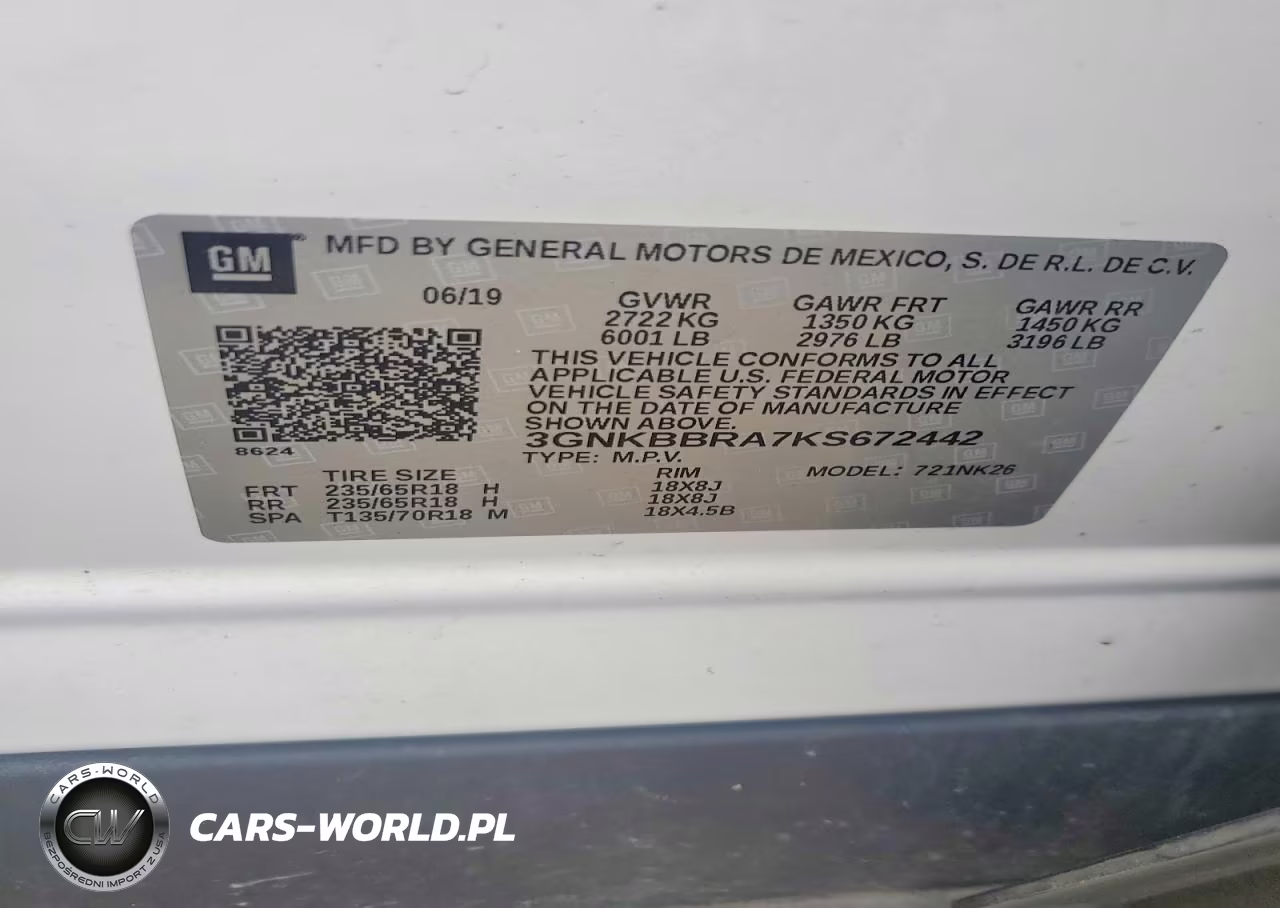 2019 Chevrolet Blazer 1Lt VIN:3GNKBBRA7KS672442 - 13