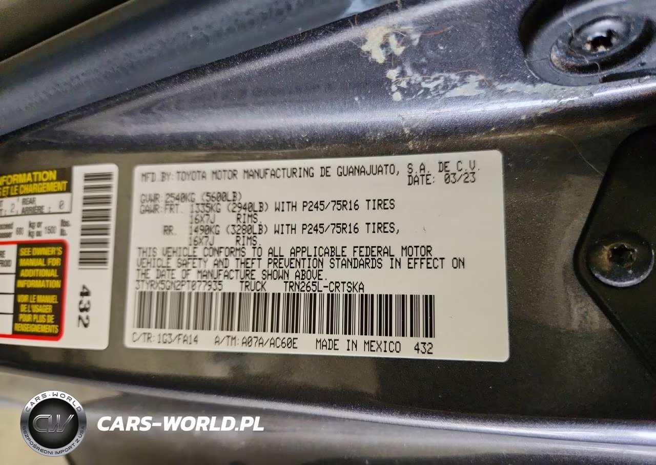 2023 Toyota Tacoma Sr VIN:3TYRX5GN2PT077935 - 13