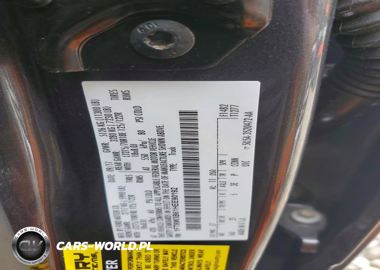2017 Ford F350 Super Duty VIN:1FT8W3B61HEE90192 - 13