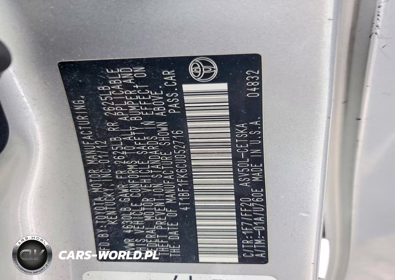 2012 Toyota Camry Se VIN:4T1BF1FK6CU052716 - 13