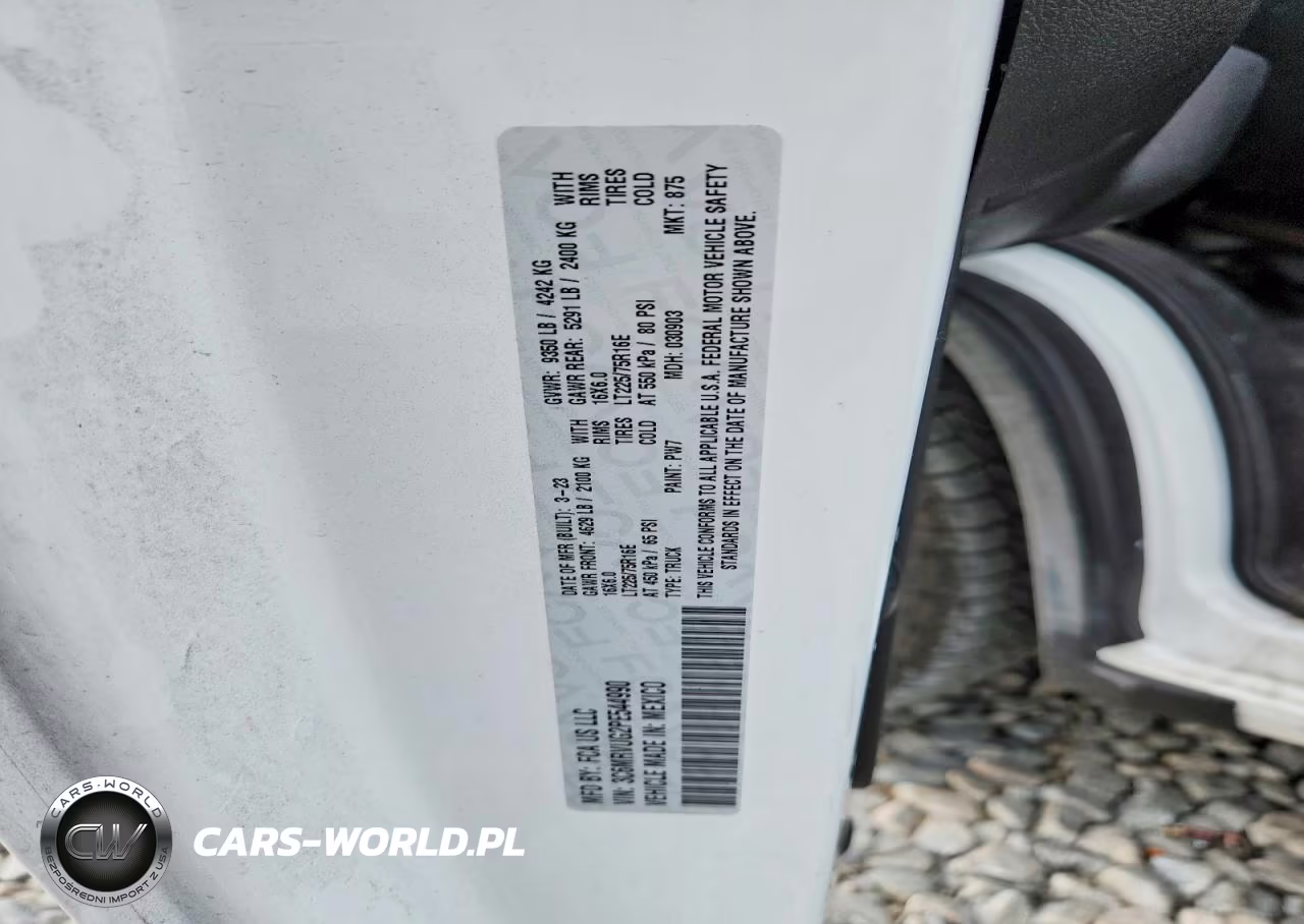 2023 Ram Promaster 3500 Delivery Van VIN:3C6MRVUG2PE544990 - 13