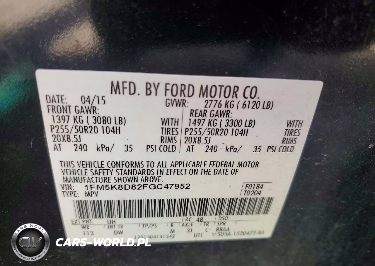 2015 Ford Explorer Xlt VIN:1FM5K8D82FGC47952 - 13