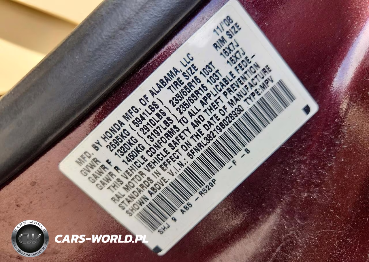 2009 Honda Odyssey Lx VIN:5FNRL38219B028930 - 14