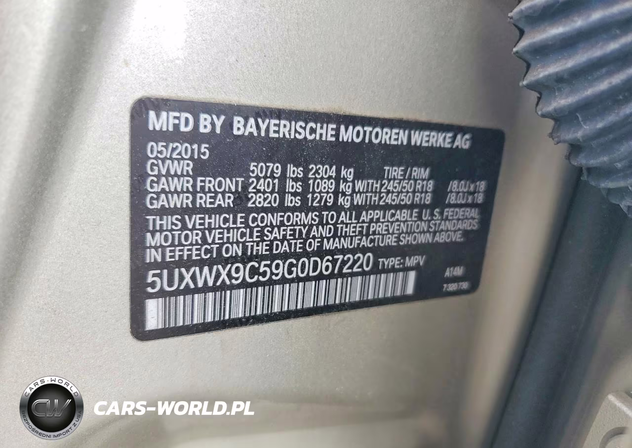 2016 BMW X3 xDrive28I VIN:5UXWX9C59G0D67220 - 13