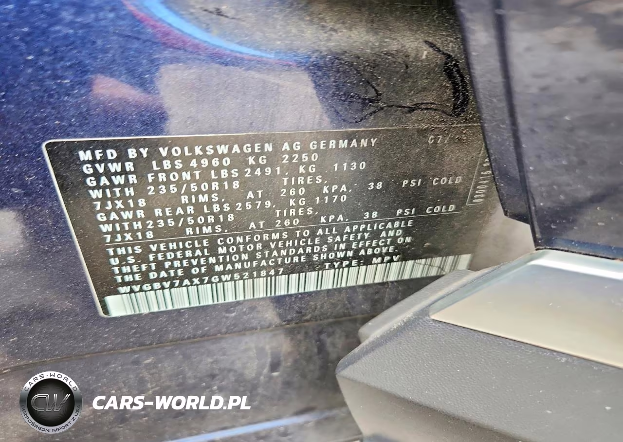 2016 Volkswagen Tiguan S VIN:WVGBV7AX7GW521847 - 13