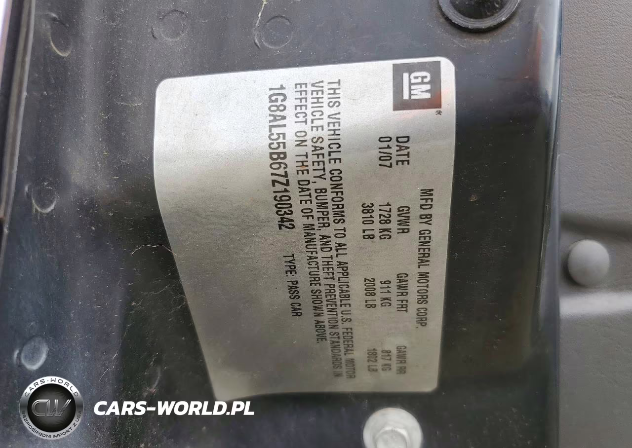 2007 Saturn Ion Level 3 VIN:1G8AL55B67Z190342 - 12